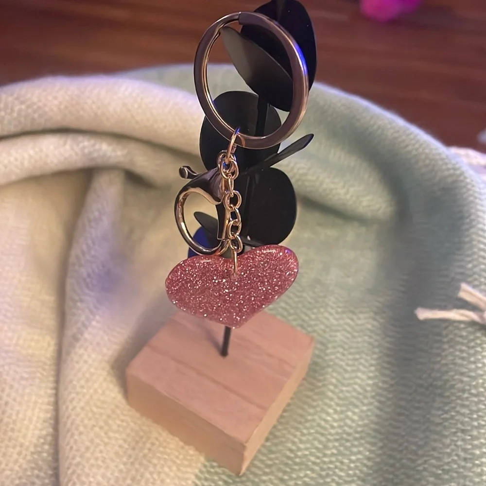 Sparkle Heart Key Ring